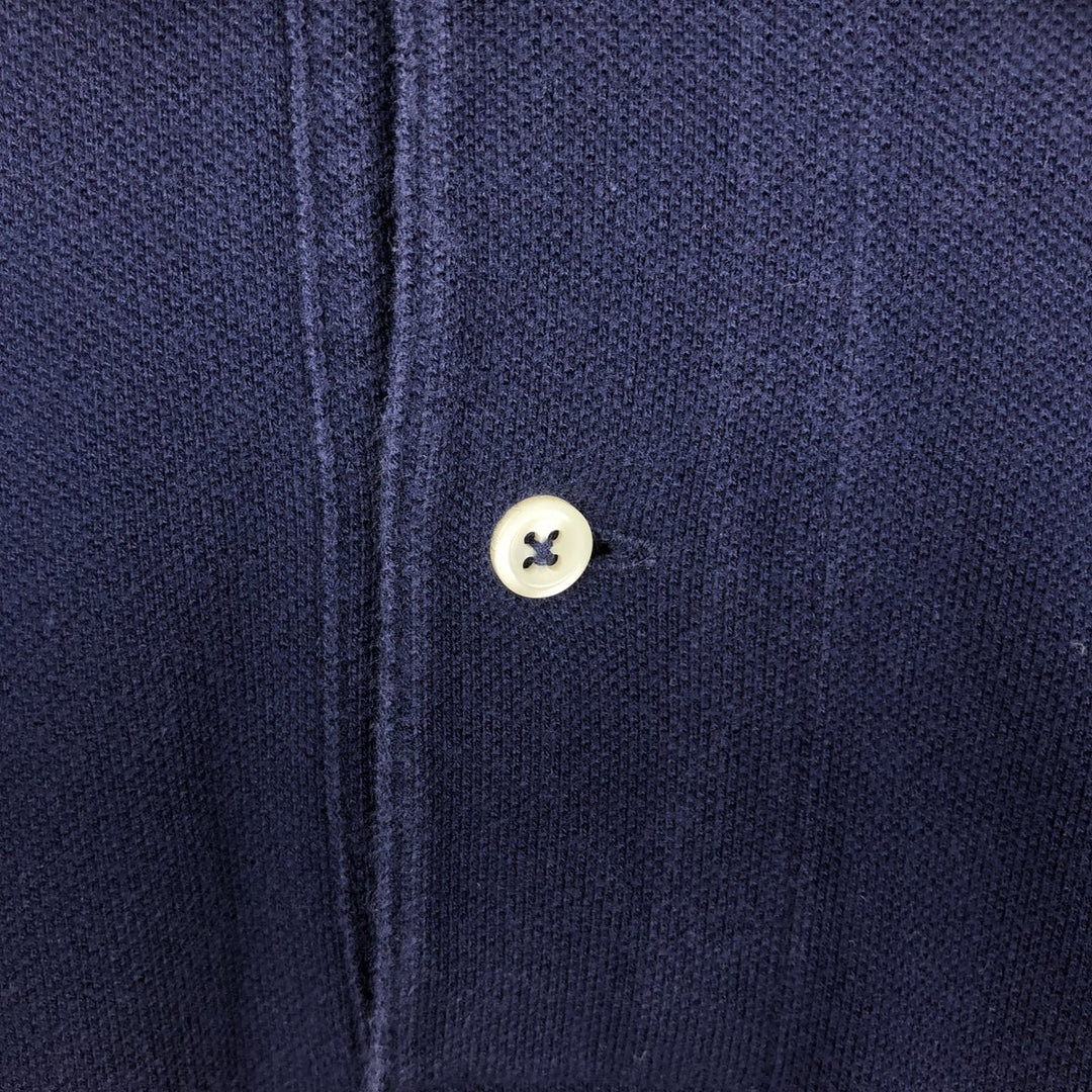 Ralph Lauren POLO by Ralph Lauren short sleeve polo shirt, men's XL size cotton navy blue type Vintage Second Hand