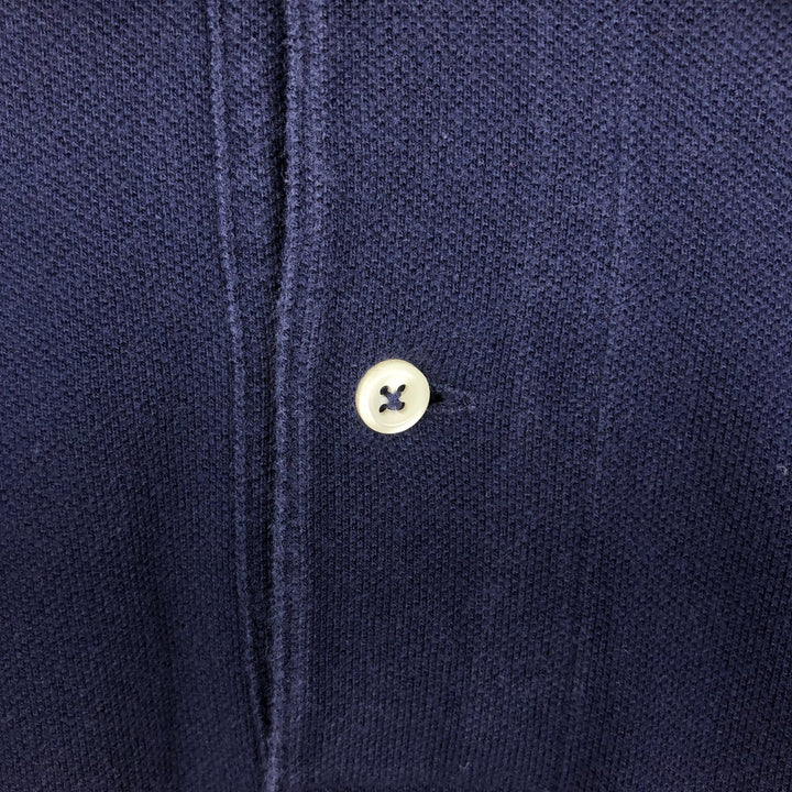Ralph Lauren POLO by Ralph Lauren short sleeve polo shirt, men's XL size cotton navy blue type Vintage Second Hand