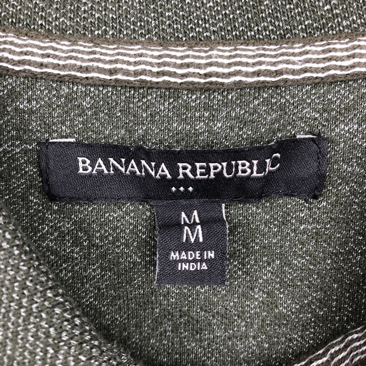 Banana Republic Short-Sleeve Polo Shirt, Men's Size M (approx.) cotton Khaki type Vintage Second Hand