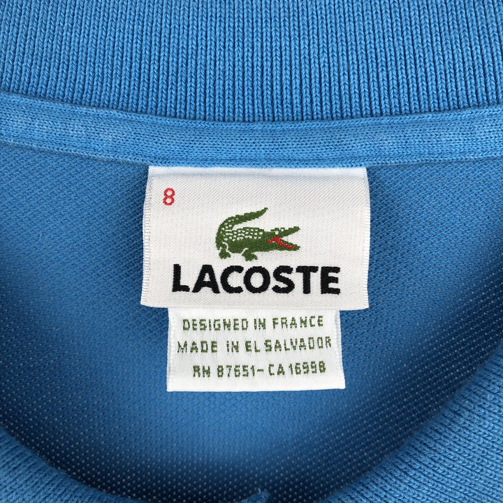 Lacoste LACOSTE French design short sleeve polo shirt size 8, men's XXL equivalent cotton Blue type light blue Vintage Second Hand
