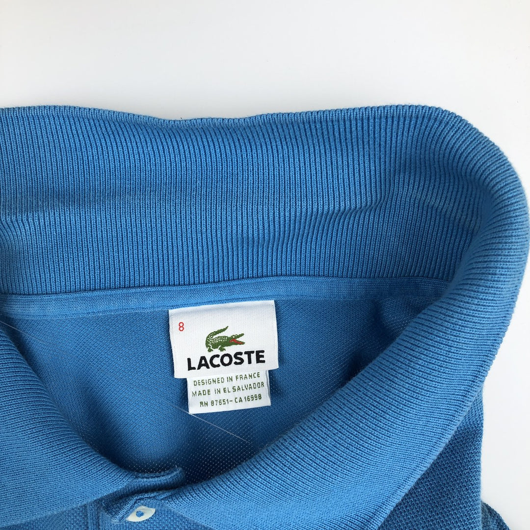 Lacoste LACOSTE French design short sleeve polo shirt size 8, men's XXL equivalent cotton Blue type light blue Vintage Second Hand