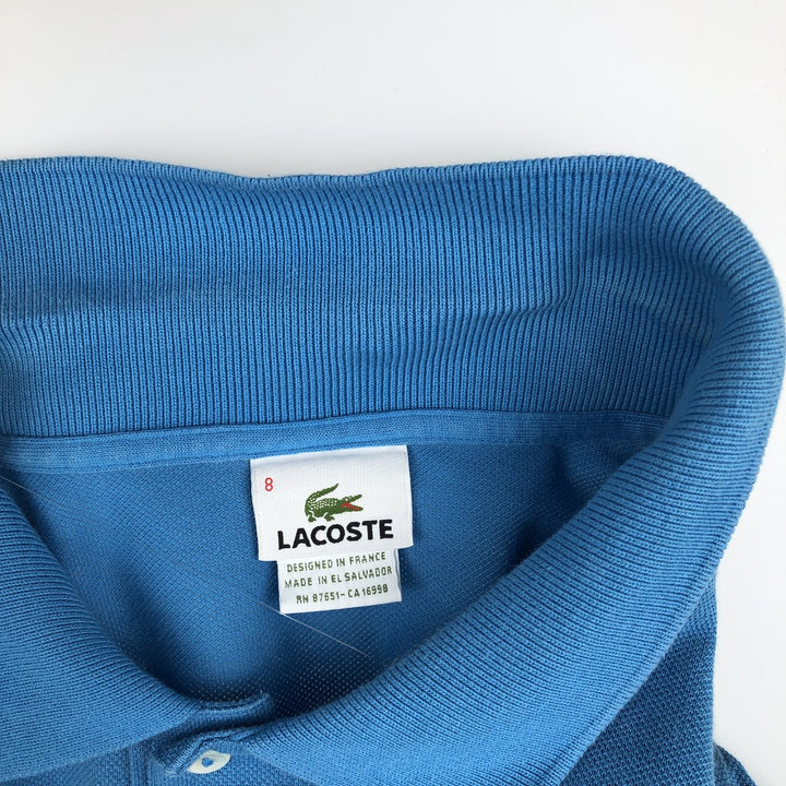 Lacoste LACOSTE French design short sleeve polo shirt size 8, men's XXL equivalent cotton Blue type light blue Vintage Second Hand
