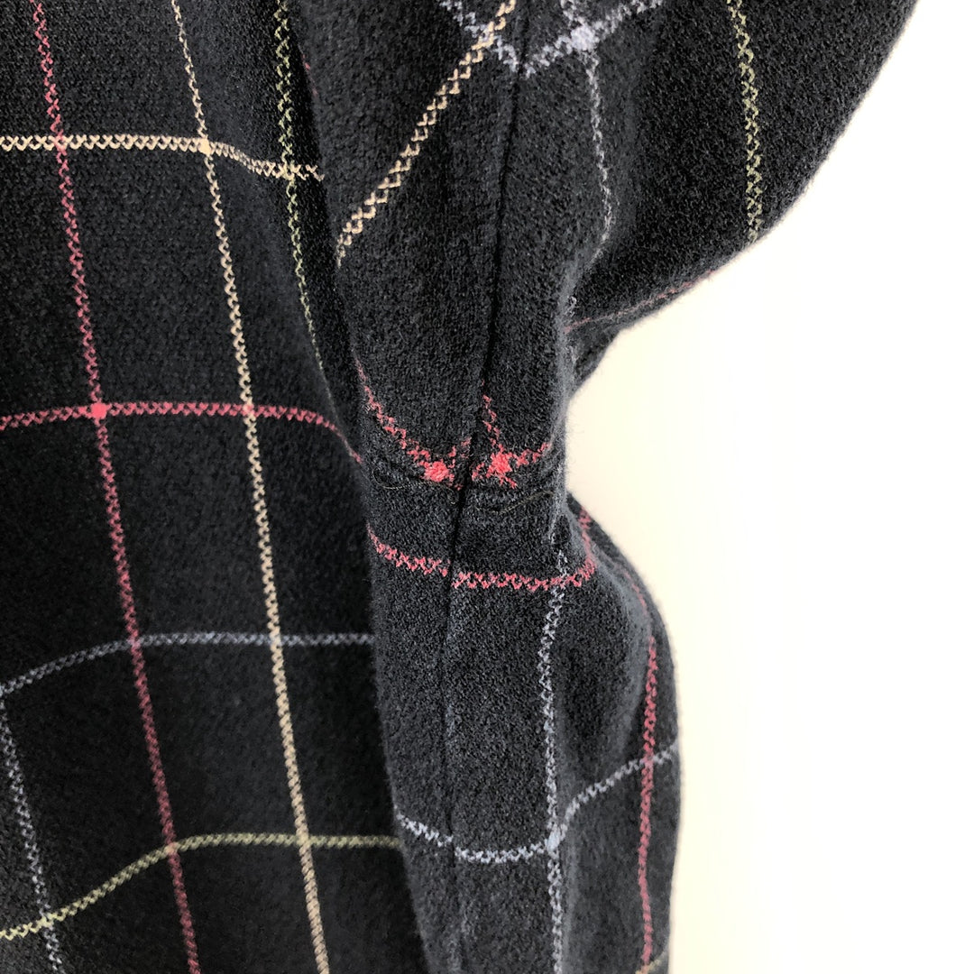 Ralph Lauren CHAPS Short-Sleeve Check Polo Shirt, Men's Size L (approx.) cotton black type Vintage Second Hand