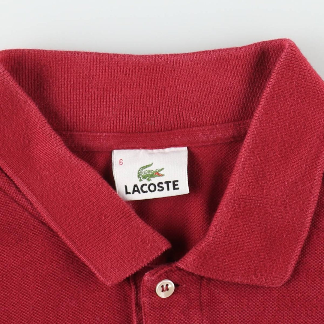 Lacoste short-sleeved striped polo shirt, men's size XL cotton red type Vintage Second Hand