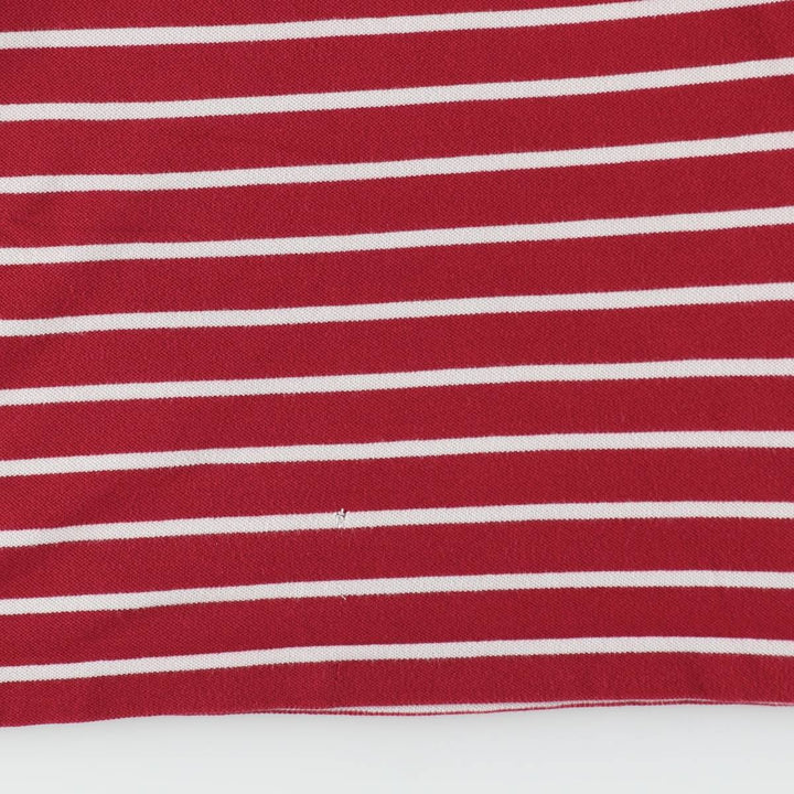 Lacoste short-sleeved striped polo shirt, men's size XL cotton red type Vintage Second Hand