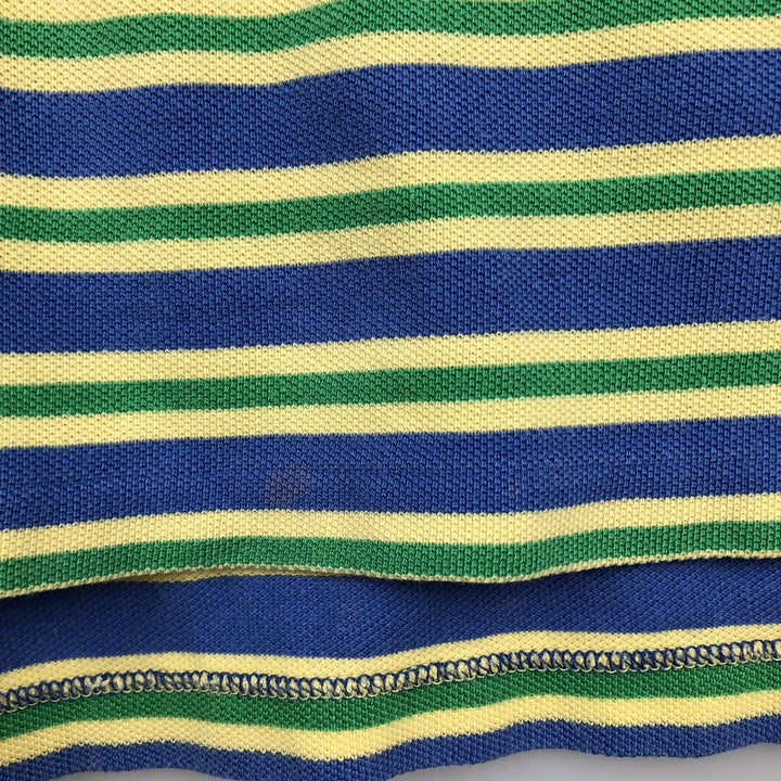 Ralph Lauren POLO by Ralph Lauren CUSTOM FIT short sleeve striped polo shirt men's XL size cotton blue type Vintage Second Hand