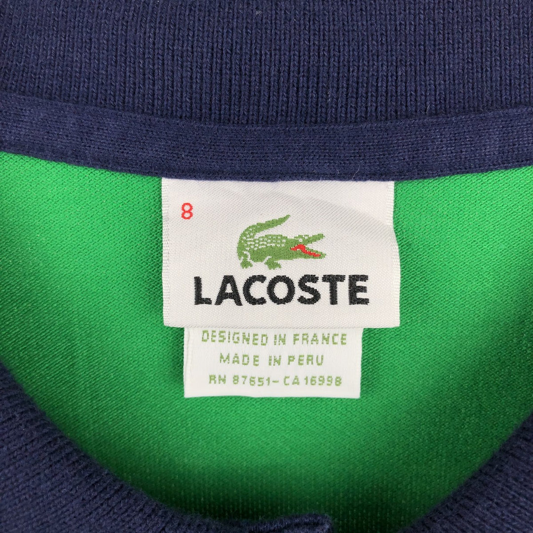 Lacoste LACOSTE French design short sleeve polo shirt size 8, men's XXL equivalent cotton green type Vintage Second Hand