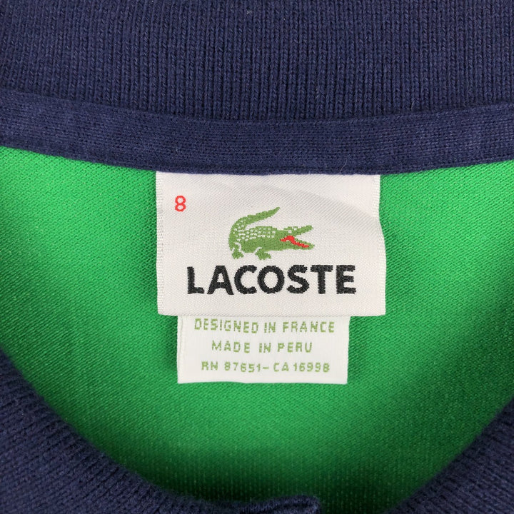 Lacoste LACOSTE French design short sleeve polo shirt size 8, men's XXL equivalent cotton green type Vintage Second Hand