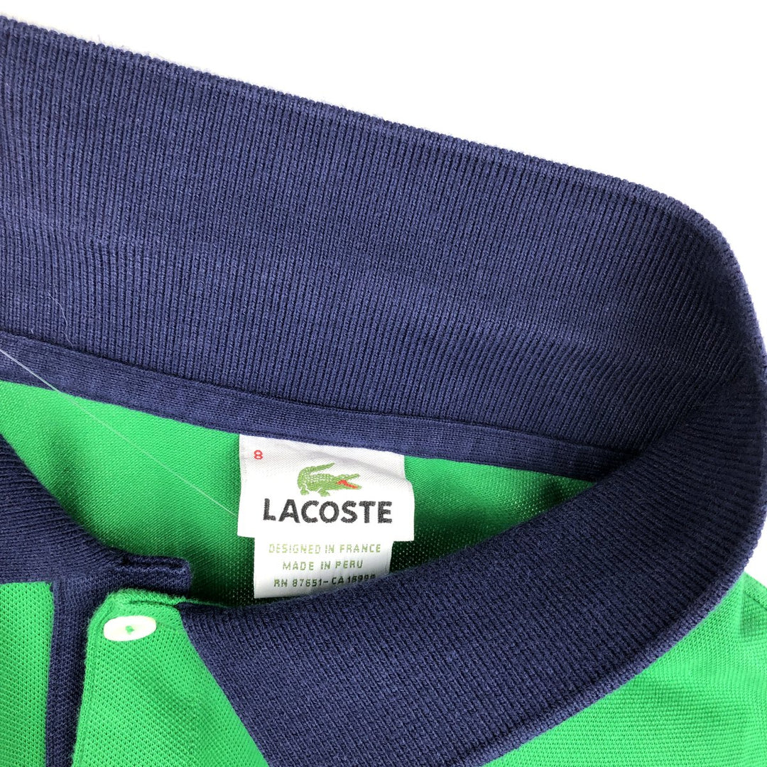 Lacoste LACOSTE French design short sleeve polo shirt size 8, men's XXL equivalent cotton green type Vintage Second Hand