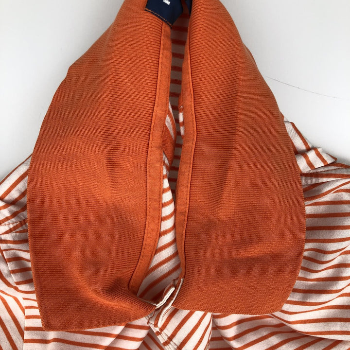 Ralph Lauren POLO GOLF Short Sleeve Striped Polo Shirt Men's Size L cotton orange type Vintage Second Hand