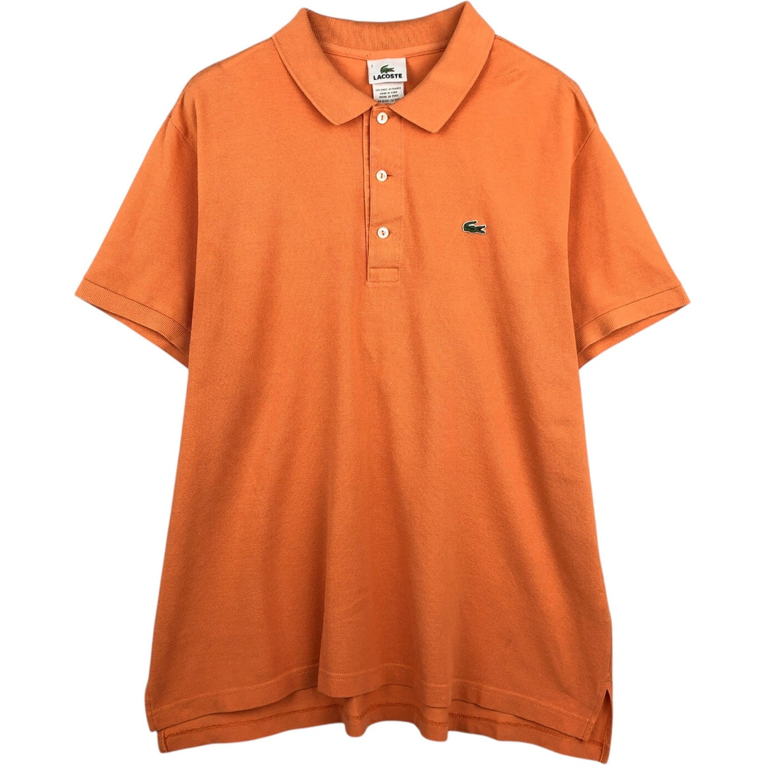 Lacoste LACOSTE French design short sleeve polo shirt No. 7 Men's XXL equivalent cotton orange type Vintage Second Hand