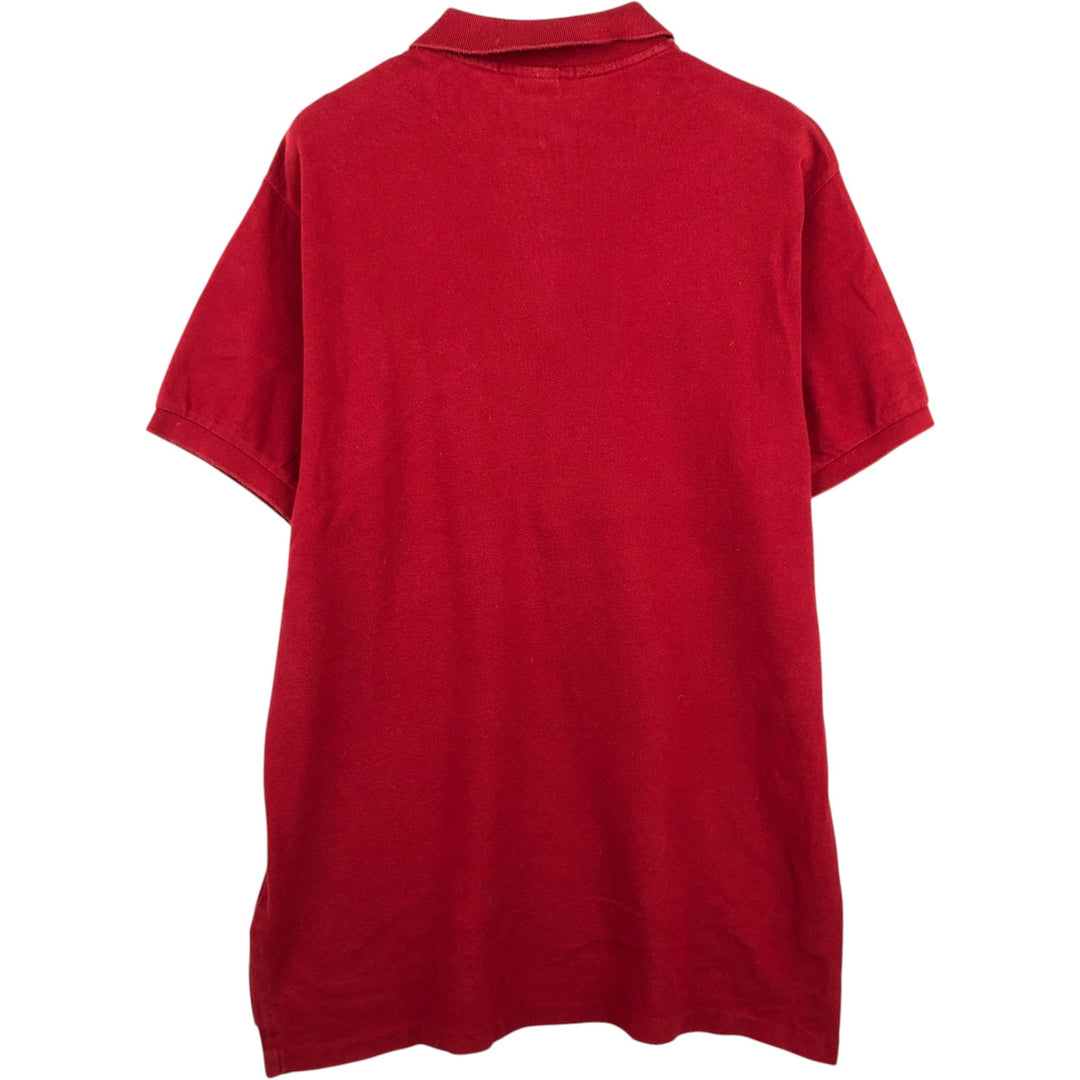 Ralph Lauren POLO by Ralph Lauren CUSTOM FIT short sleeve polo shirt, men's size L cotton red type Vintage Second Hand