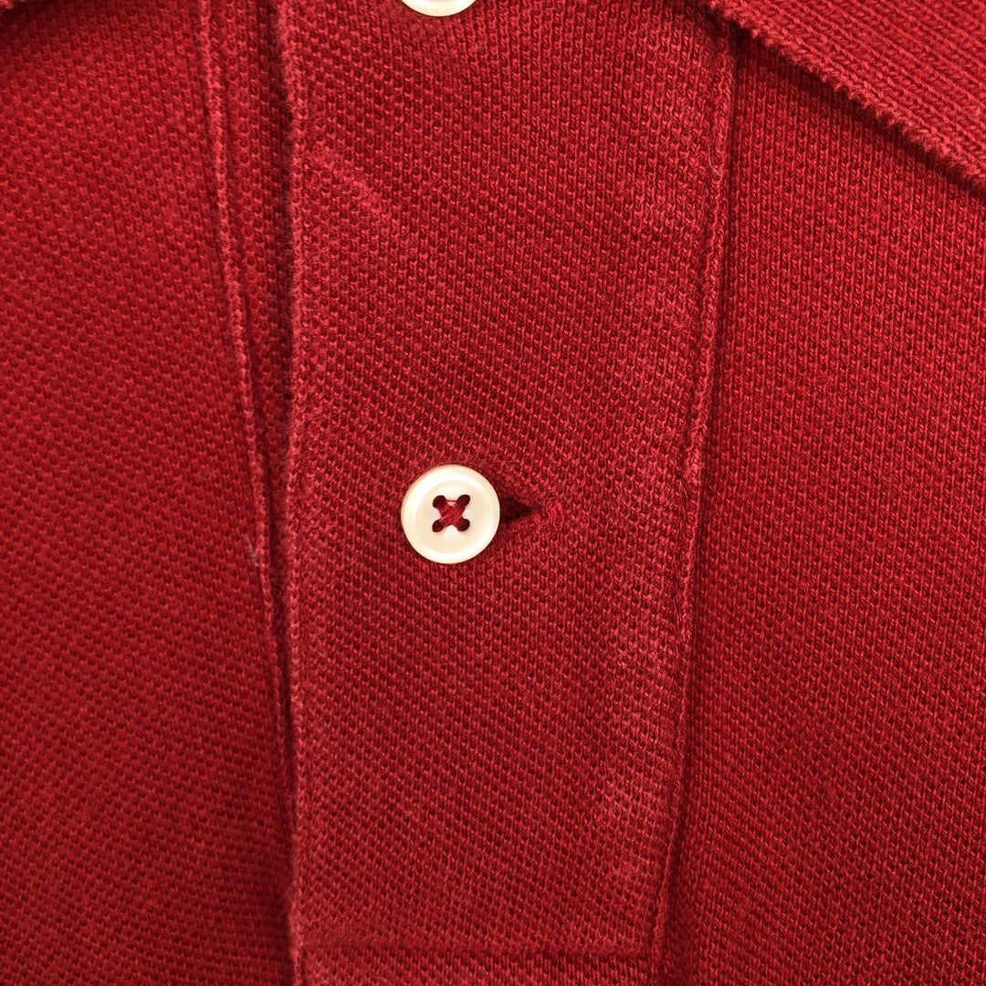 Ralph Lauren POLO by Ralph Lauren CUSTOM FIT short sleeve polo shirt, men's size L cotton red type Vintage Second Hand