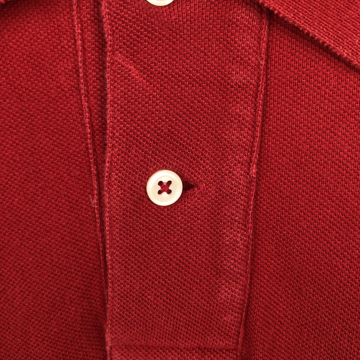 Ralph Lauren POLO by Ralph Lauren CUSTOM FIT short sleeve polo shirt, men's size L cotton red type Vintage Second Hand