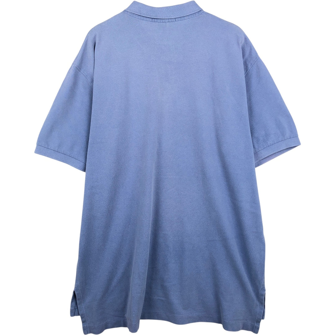 Ralph Lauren POLO by Ralph Lauren short sleeve polo shirt, men's XL size cotton Blue type light blue Vintage Second Hand
