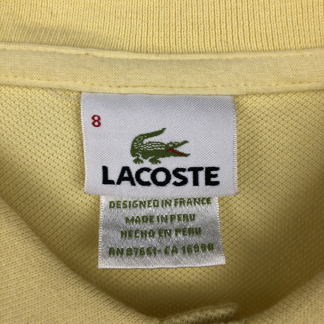 Lacoste LACOSTE French design short sleeve polo shirt size 8, men's XXL equivalent cotton yellow type Vintage Second Hand