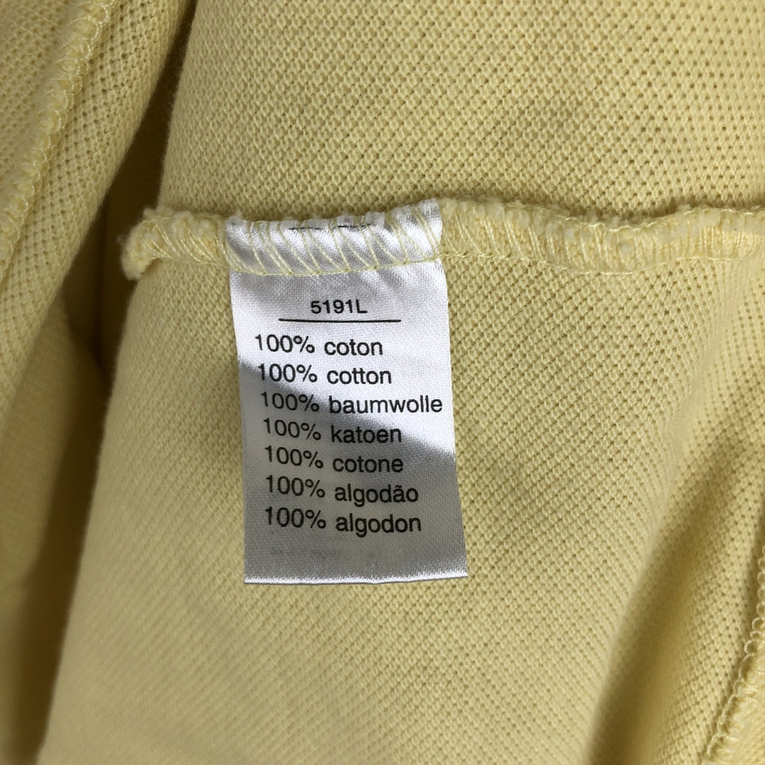 Lacoste LACOSTE French design short sleeve polo shirt size 8, men's XXL equivalent cotton yellow type Vintage Second Hand