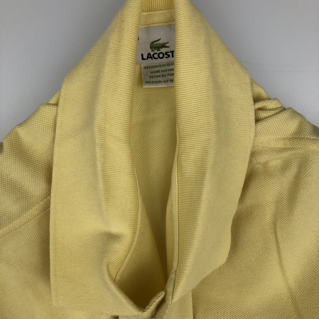 Lacoste LACOSTE French design short sleeve polo shirt size 8, men's XXL equivalent cotton yellow type Vintage Second Hand