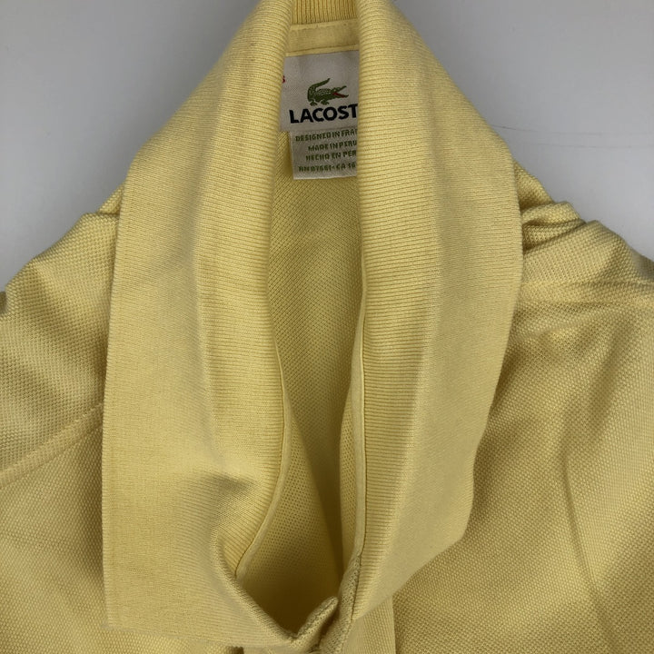 Lacoste LACOSTE French design short sleeve polo shirt size 8, men's XXL equivalent cotton yellow type Vintage Second Hand