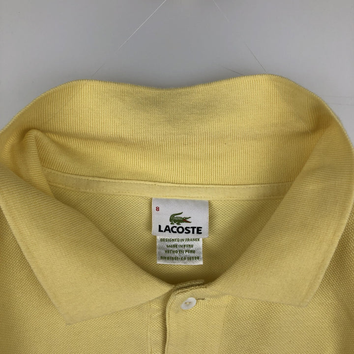 Lacoste LACOSTE French design short sleeve polo shirt size 8, men's XXL equivalent cotton yellow type Vintage Second Hand