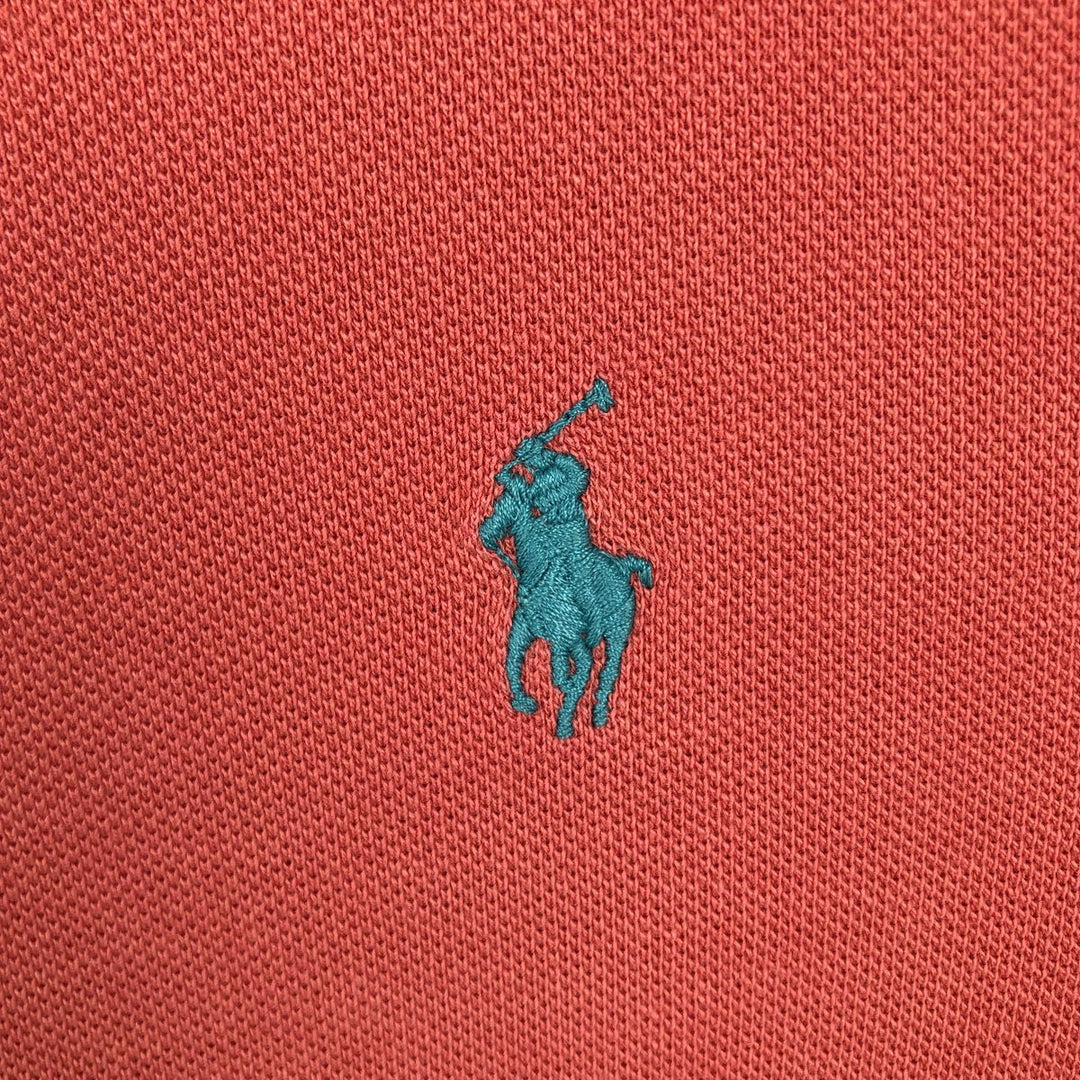 Ralph Lauren POLO by Ralph Lauren short sleeve polo shirt, men's XL size cotton coral Vintage Second Hand