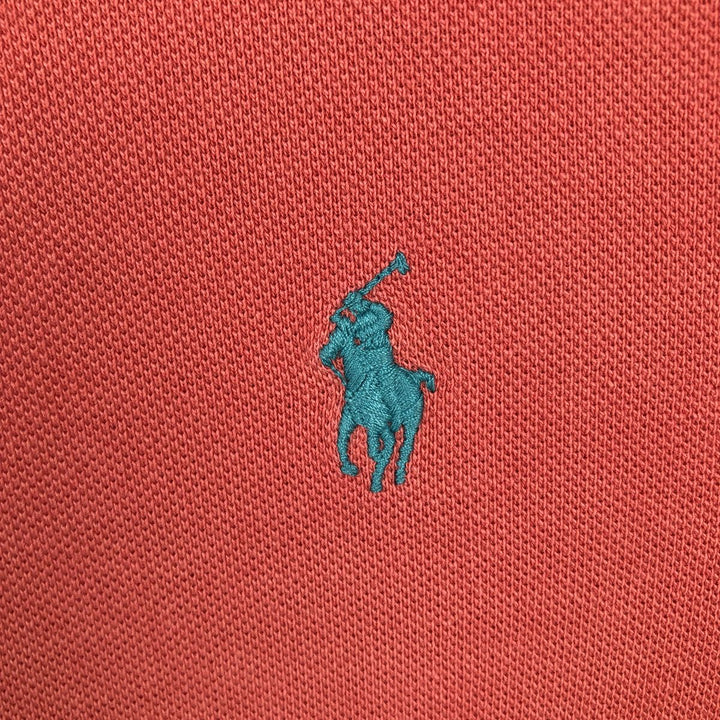 Ralph Lauren POLO by Ralph Lauren short sleeve polo shirt, men's XL size cotton coral Vintage Second Hand