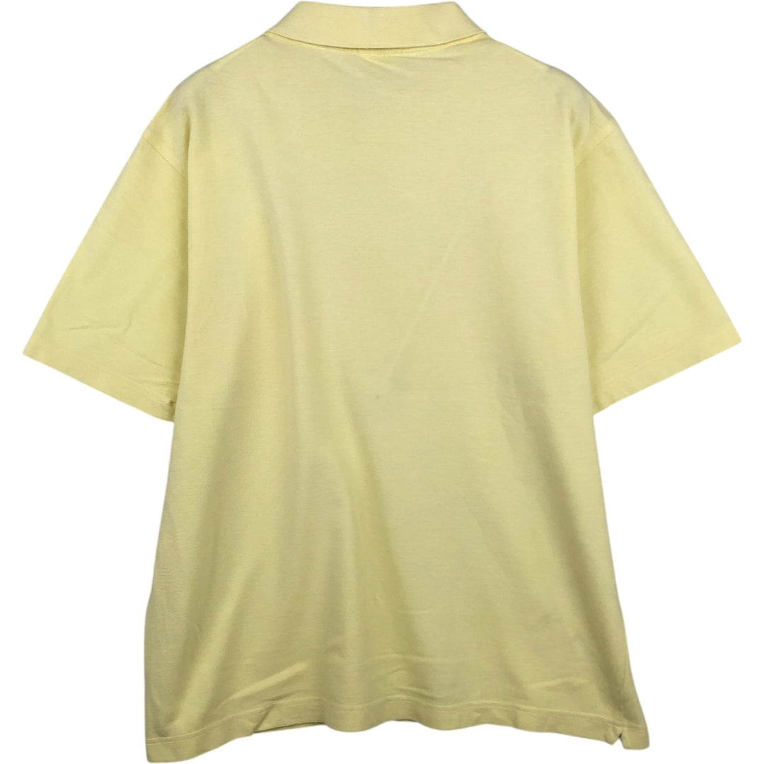 Lacoste Sport Short-Sleeve Polo Shirt, Size 6 (Men's XL equivalent) cotton yellow type Vintage Second Hand