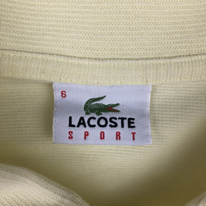 Lacoste Sport Short-Sleeve Polo Shirt, Size 6 (Men's XL equivalent) cotton yellow type Vintage Second Hand