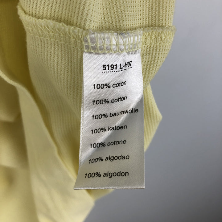 Lacoste Sport Short-Sleeve Polo Shirt, Size 6 (Men's XL equivalent) cotton yellow type Vintage Second Hand