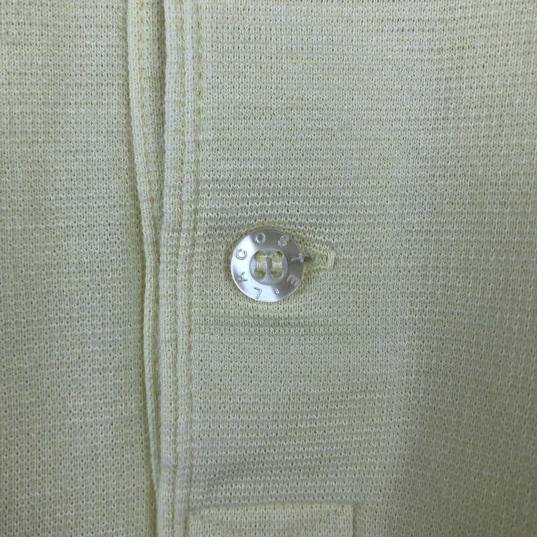 Lacoste Sport Short-Sleeve Polo Shirt, Size 6 (Men's XL equivalent) cotton yellow type Vintage Second Hand