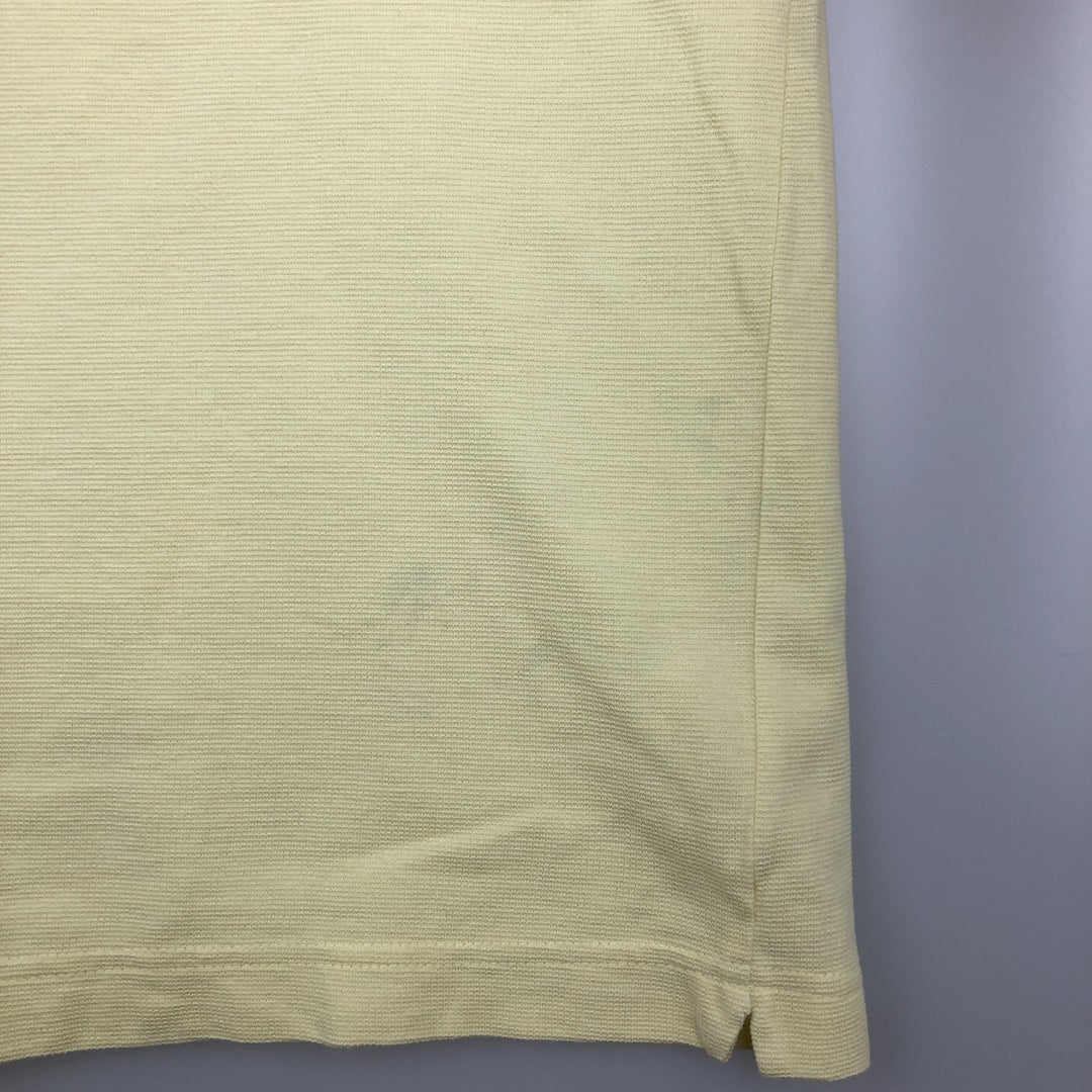 Lacoste Sport Short-Sleeve Polo Shirt, Size 6 (Men's XL equivalent) cotton yellow type Vintage Second Hand