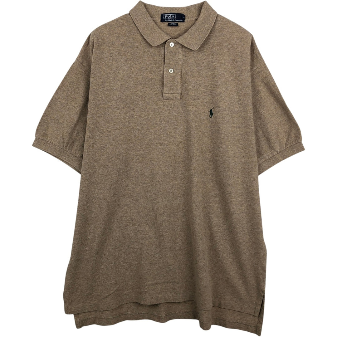 Ralph Lauren POLO by Ralph Lauren short sleeve polo shirt, men's XL size cotton Beige type Vintage Second Hand