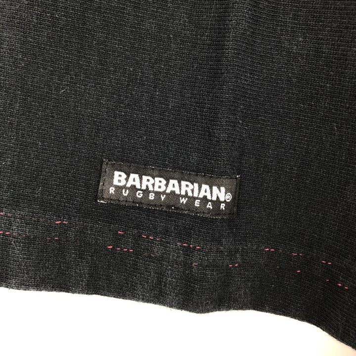 90s-00'S Barbarian Rugby Wear Short-Sleeve Rugby Shirt, Made in Canada, Men's Size L (Equivalent), Vintage cotton red type Vintage Second Hand
