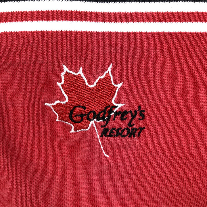 90s-00'S Barbarian Rugby Wear Short-Sleeve Rugby Shirt, Made in Canada, Men's Size L (Equivalent), Vintage cotton red type Vintage Second Hand