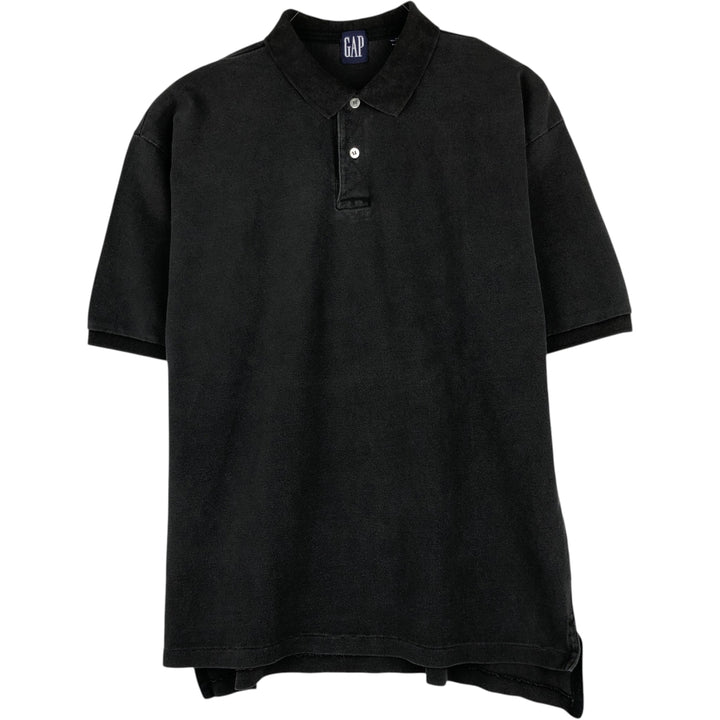 90'S GAP Old Gap Short-Sleeve Polo Shirt, Men's Size XL (Equivalent), Vintage cotton black type Vintage Second Hand