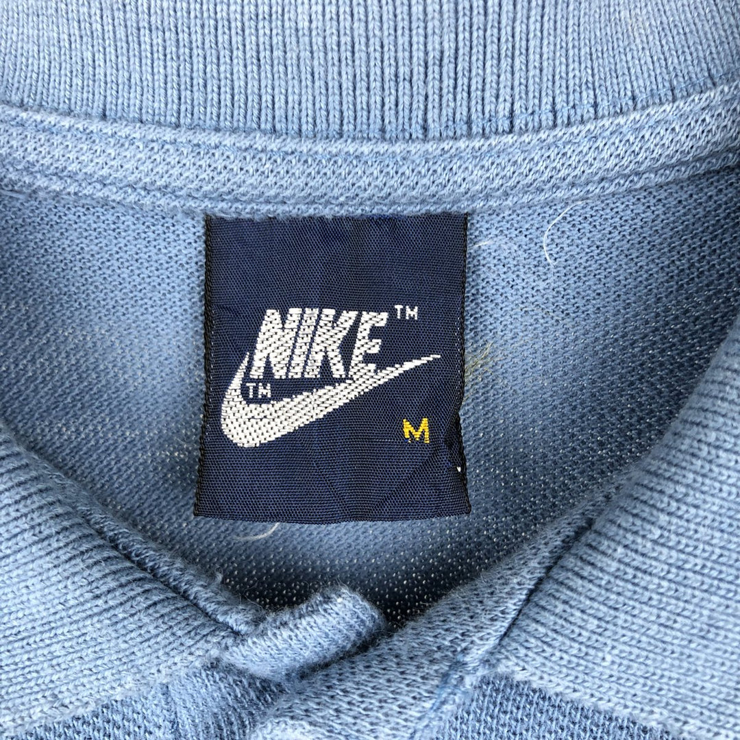 1980'S Nike Short-Sleeve Polo Shirt, Men's Size M (approx.), Vintage unclear Blue type light blue Vintage Second Hand