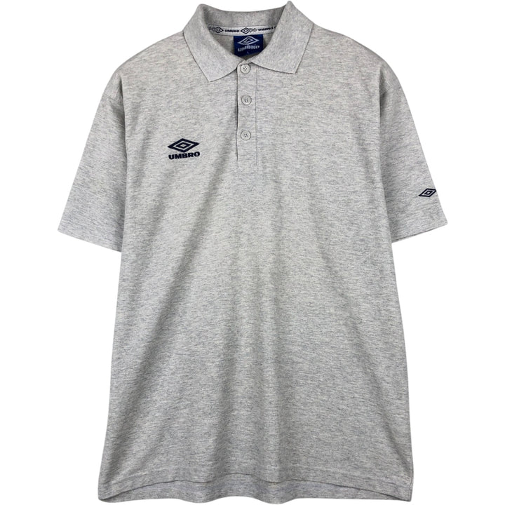 90'S Umbro Short-Sleeve Polo Shirt, Men's Size L (Equivalent), Vintage unclear gray type Vintage Second Hand