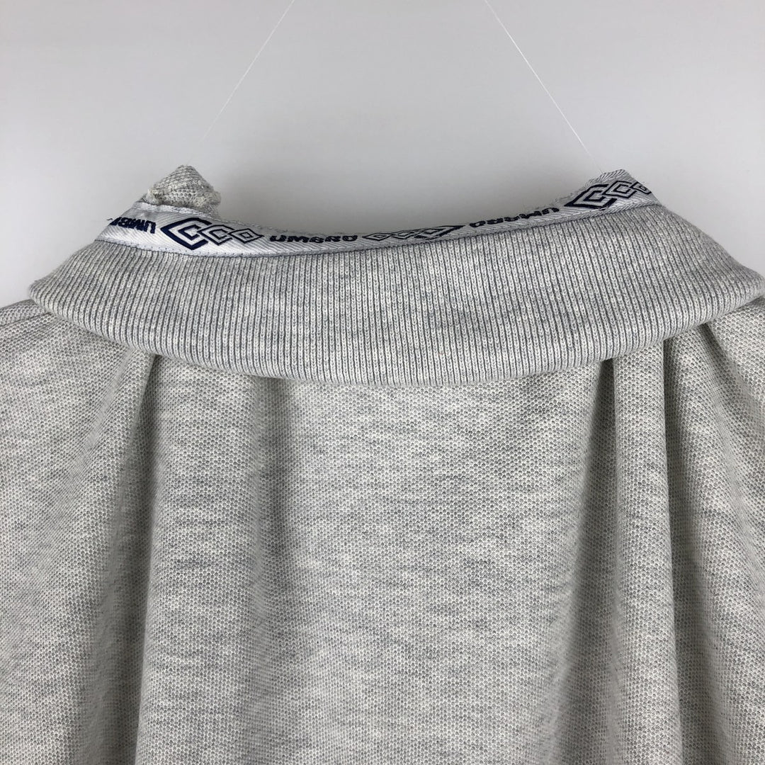 90'S Umbro Short-Sleeve Polo Shirt, Men's Size L (Equivalent), Vintage unclear gray type Vintage Second Hand
