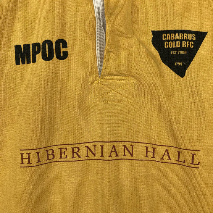 Barbarian Short-Sleeve Rugby Shirt, Made in Canada, Men's Size L (approx.) cotton yellow type Vintage Second Hand