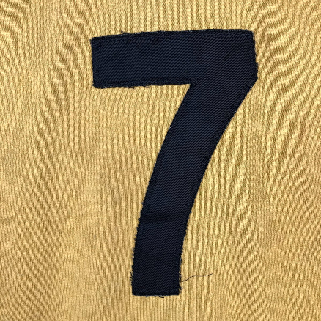 Barbarian Short-Sleeve Rugby Shirt, Made in Canada, Men's Size L (approx.) cotton yellow type Vintage Second Hand