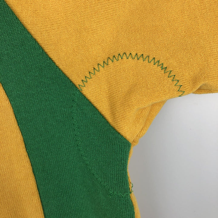 Barbarian Short-Sleeve Rugby Shirt, Made in Canada, Men's Size L (approx.) cotton yellow type Vintage Second Hand