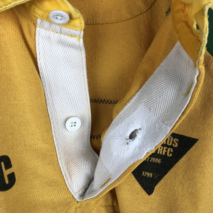 Barbarian Short-Sleeve Rugby Shirt, Made in Canada, Men's Size L (approx.) cotton yellow type Vintage Second Hand
