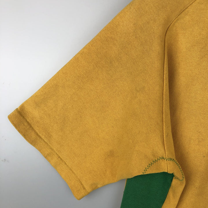 Barbarian Short-Sleeve Rugby Shirt, Made in Canada, Men's Size L (approx.) cotton yellow type Vintage Second Hand