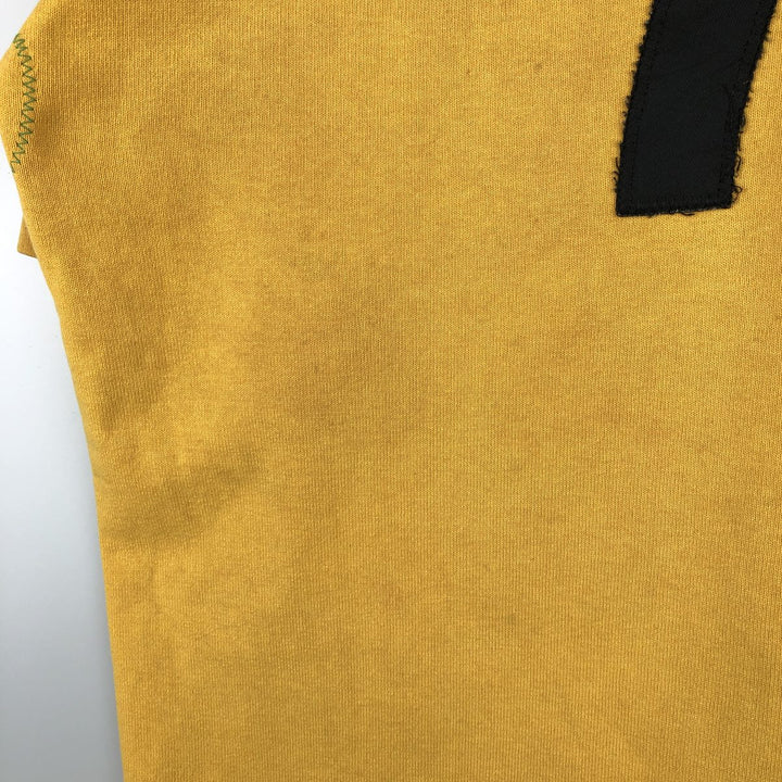 Barbarian Short-Sleeve Rugby Shirt, Made in Canada, Men's Size L (approx.) cotton yellow type Vintage Second Hand