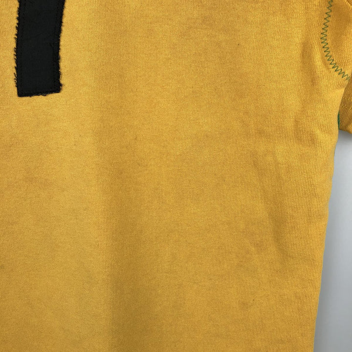 Barbarian Short-Sleeve Rugby Shirt, Made in Canada, Men's Size L (approx.) cotton yellow type Vintage Second Hand