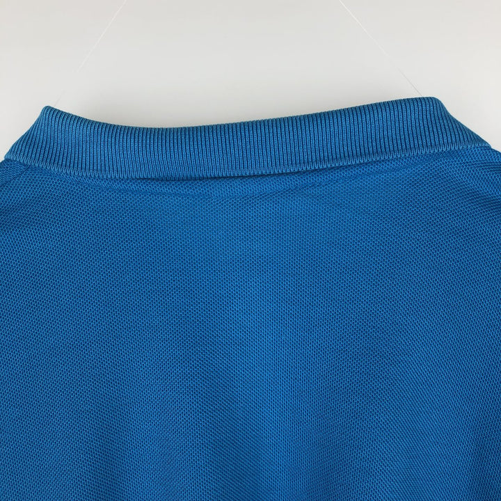 90'S LL Bean Short-Sleeve Polo Shirt, Made in USA, Vintage cotton blue type Vintage Second Hand