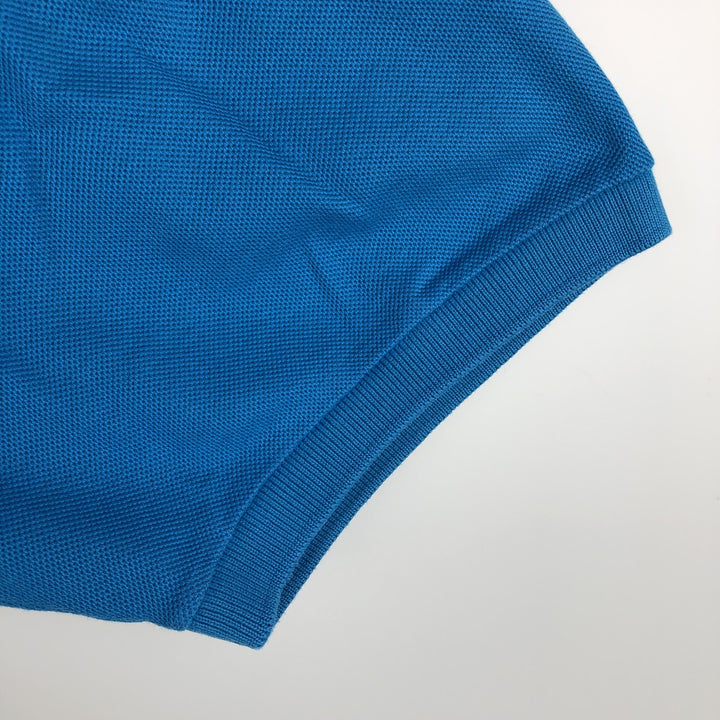 90'S LL Bean Short-Sleeve Polo Shirt, Made in USA, Vintage cotton blue type Vintage Second Hand