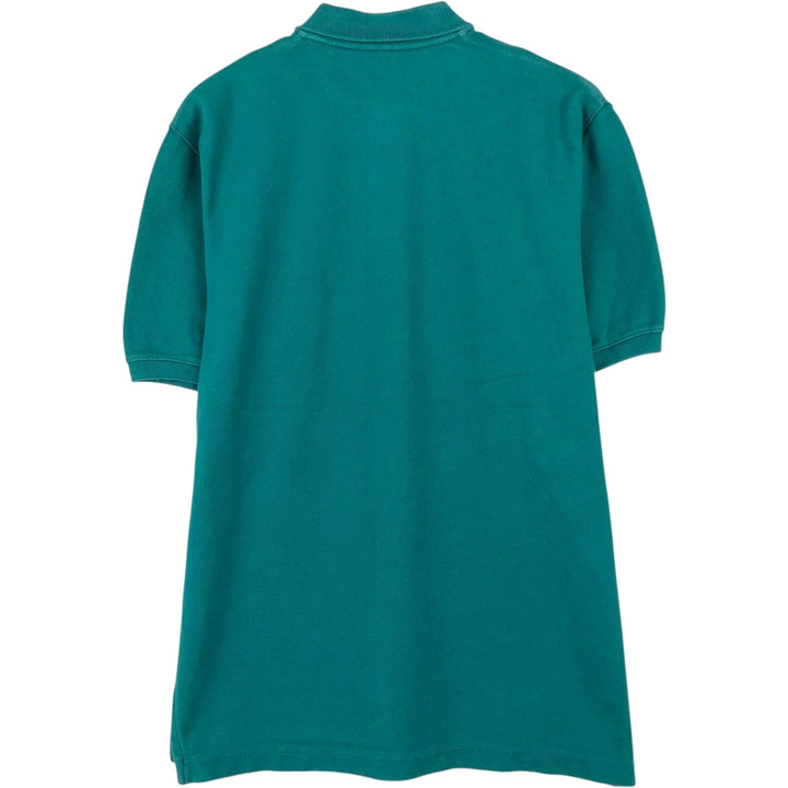 80s-90'S Eddie Bauer short-sleeved polo shirt, men's size M equivalent, vintage. cotton Green type dark green Vintage Second Hand
