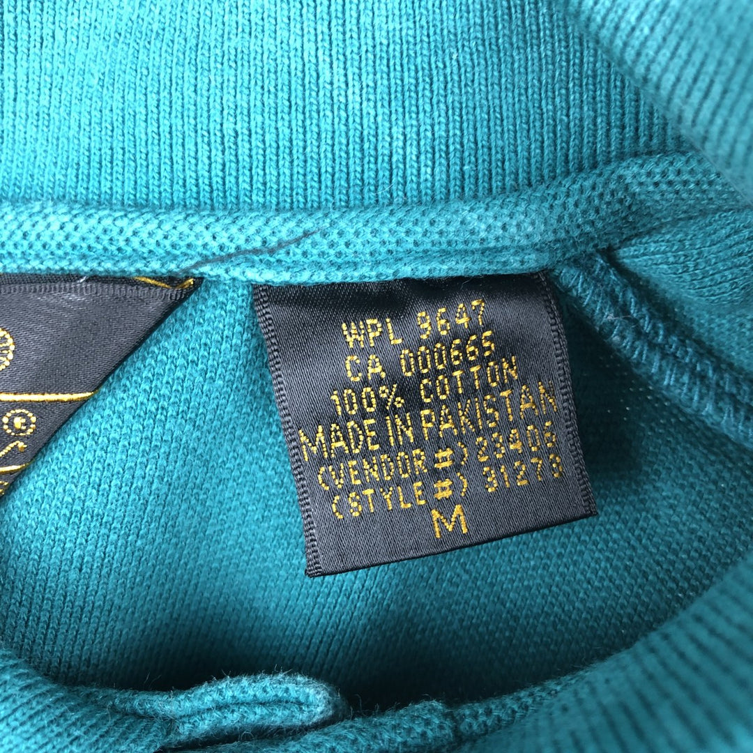 80s-90'S Eddie Bauer short-sleeved polo shirt, men's size M equivalent, vintage. cotton Green type dark green Vintage Second Hand