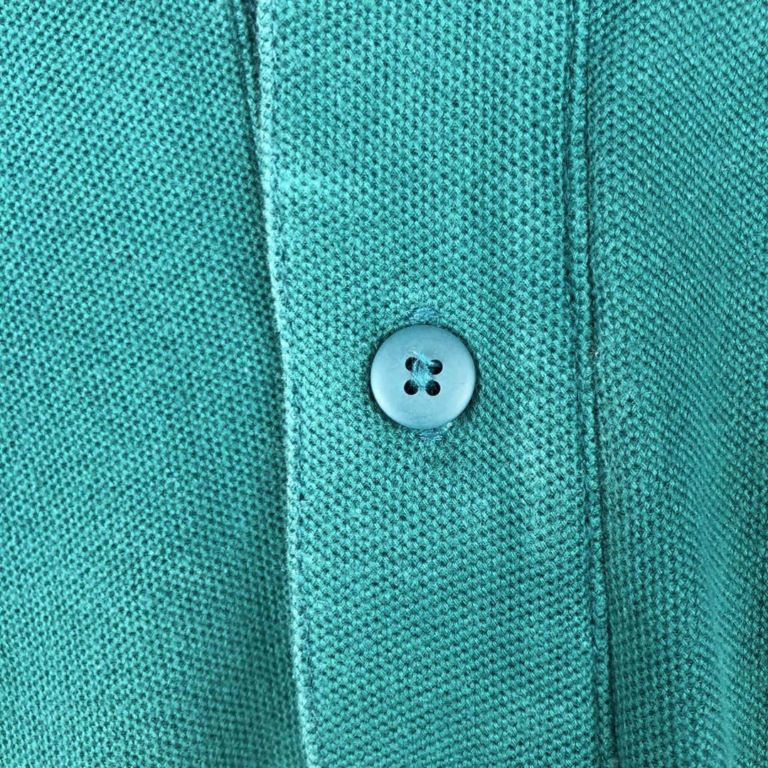 80s-90'S Eddie Bauer short-sleeved polo shirt, men's size M equivalent, vintage. cotton Green type dark green Vintage Second Hand